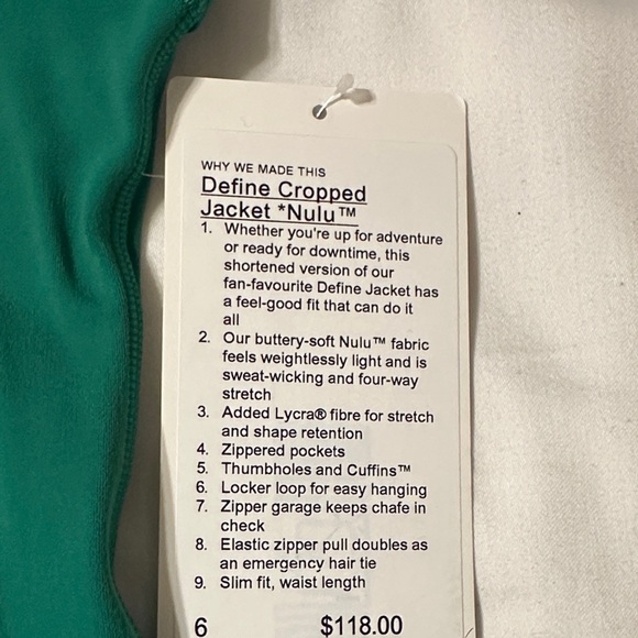 Lululemon Define Jacket(Cropped) - Picture 2 of 2